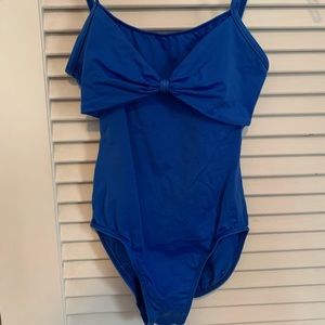MOTIONWEAR blue leotard with bow on chest